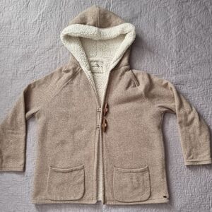 O'Neill Sherpa-lined Hooded Women's Jacket Sweater With Wooden Toggles Size L